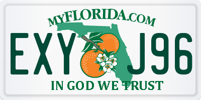 FL license plate EXYJ96