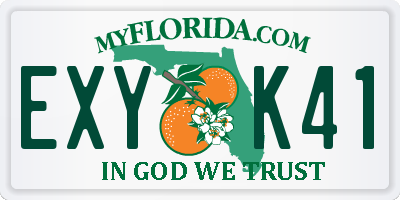 FL license plate EXYK41