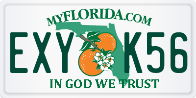 FL license plate EXYK56