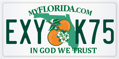 FL license plate EXYK75