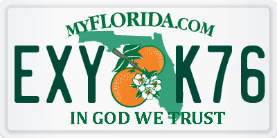 FL license plate EXYK76