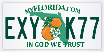 FL license plate EXYK77