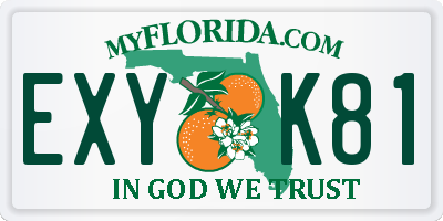 FL license plate EXYK81