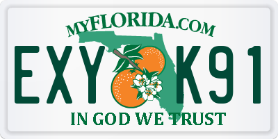 FL license plate EXYK91