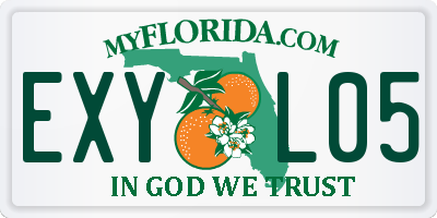 FL license plate EXYL05