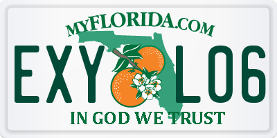 FL license plate EXYL06