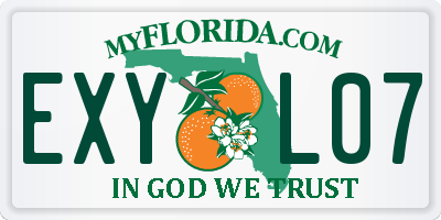 FL license plate EXYL07