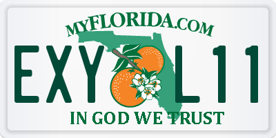 FL license plate EXYL11