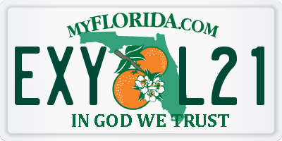 FL license plate EXYL21