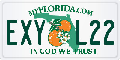 FL license plate EXYL22