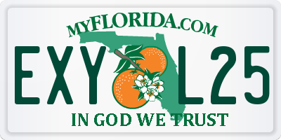 FL license plate EXYL25