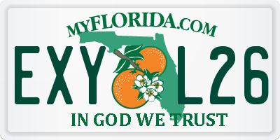 FL license plate EXYL26