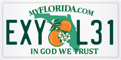 FL license plate EXYL31