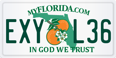 FL license plate EXYL36