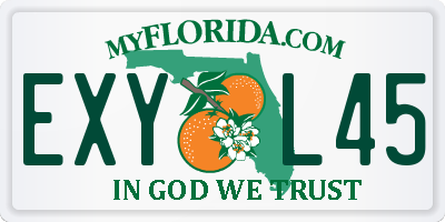 FL license plate EXYL45