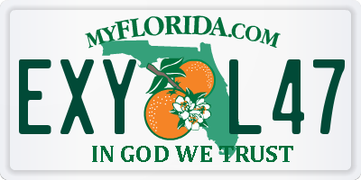 FL license plate EXYL47