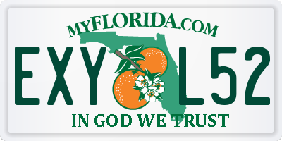 FL license plate EXYL52