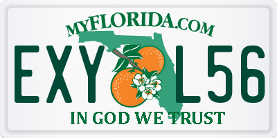 FL license plate EXYL56