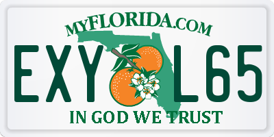 FL license plate EXYL65