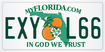 FL license plate EXYL66