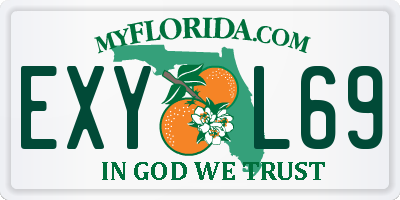 FL license plate EXYL69