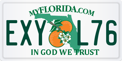 FL license plate EXYL76
