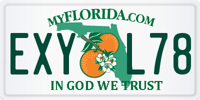 FL license plate EXYL78