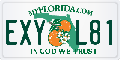 FL license plate EXYL81