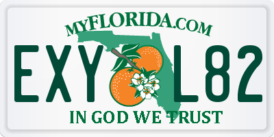 FL license plate EXYL82