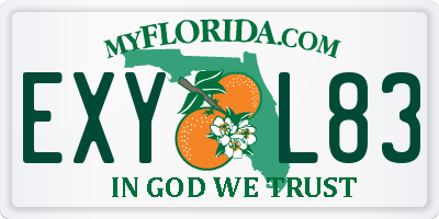 FL license plate EXYL83