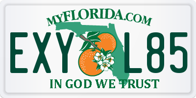 FL license plate EXYL85