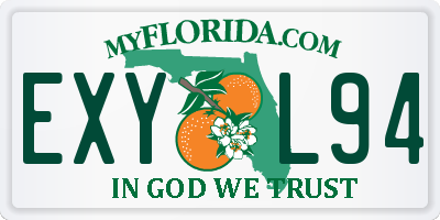 FL license plate EXYL94
