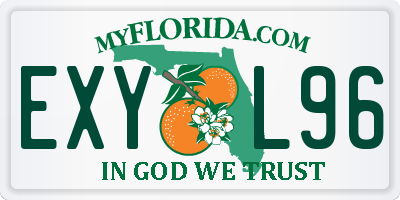 FL license plate EXYL96