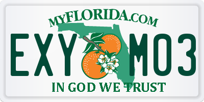 FL license plate EXYM03