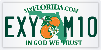FL license plate EXYM10