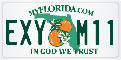 FL license plate EXYM11