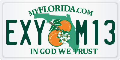 FL license plate EXYM13