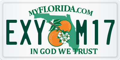 FL license plate EXYM17