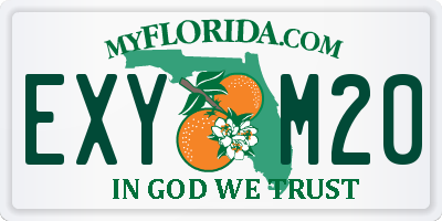 FL license plate EXYM20