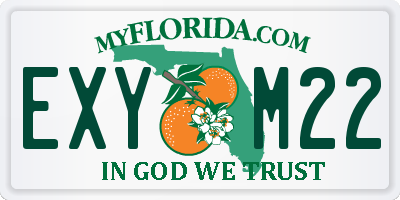 FL license plate EXYM22