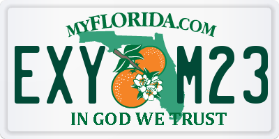 FL license plate EXYM23