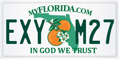 FL license plate EXYM27
