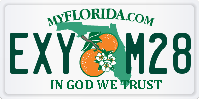 FL license plate EXYM28