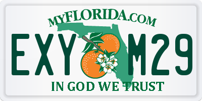 FL license plate EXYM29