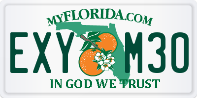 FL license plate EXYM30