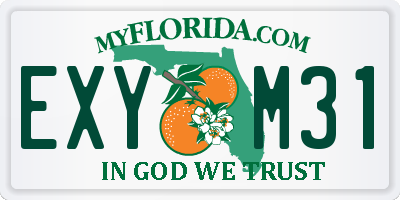 FL license plate EXYM31