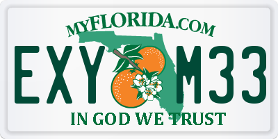 FL license plate EXYM33
