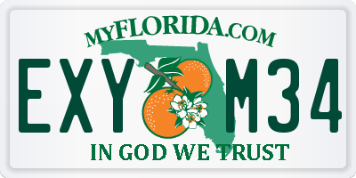 FL license plate EXYM34