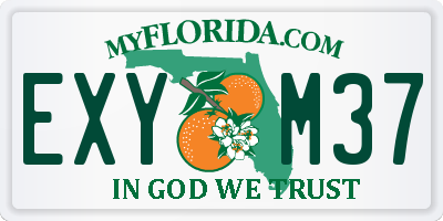 FL license plate EXYM37