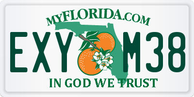FL license plate EXYM38